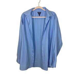 Croft And Barrow Men's  Blue Classic Fit XL Quiet Luxury Dress Shirt
